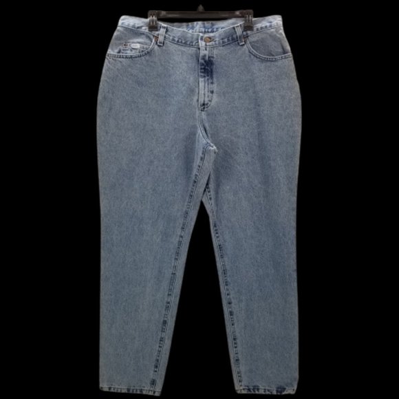 Vintage Nwt's Lee Mom Jeans Sz 18W Hi-Rise (36X30) Relaxed Fit Tapered Leg USA - Picture 1 of 11